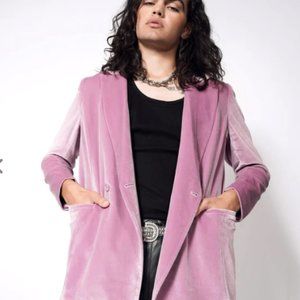 Wildfang Empower Velvet Double Breasted Blazer